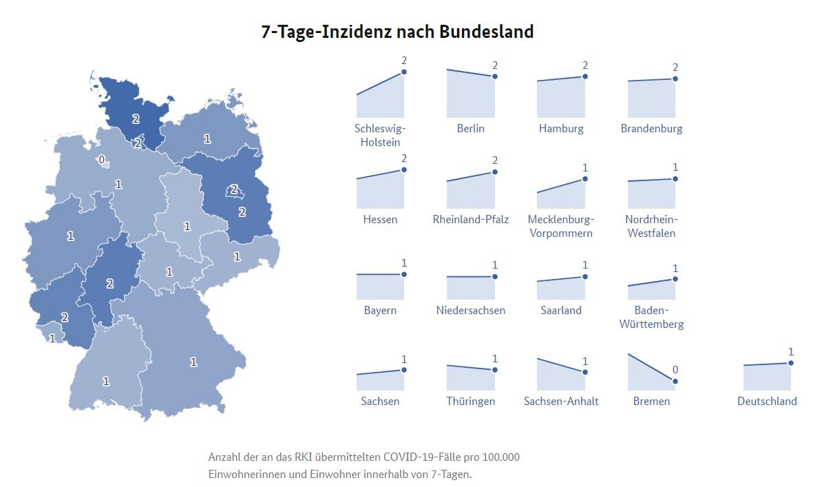 Grafische Darstellungen der aktuellen Pandemielage